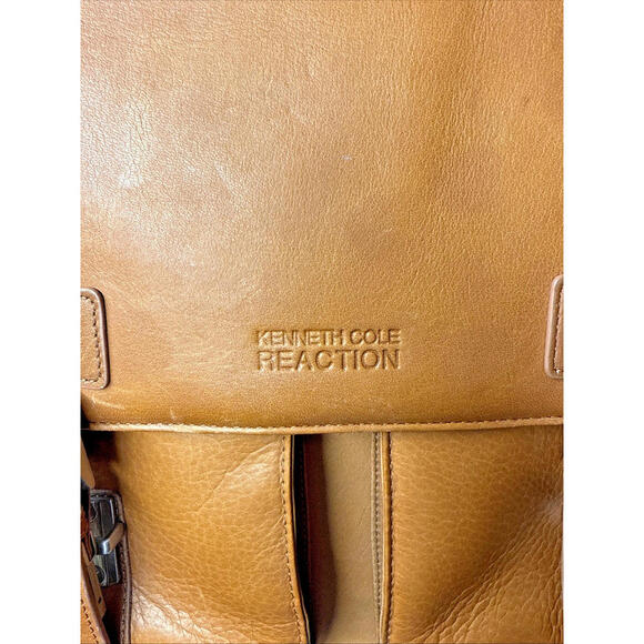 Brown Leather Kenneth Cole Laptop Computer Bag -NO Strap - Picture 2 of 9